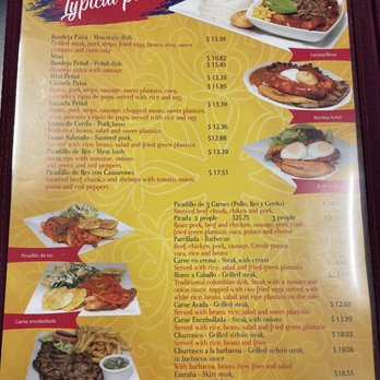 El Penol 2 - Menu - Colombian Near Me - Revere, Massachusetts