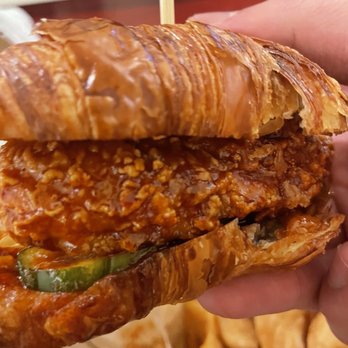 Furai Chicken - Volcano cro sandwich. - Korean Near Me - Irvine, California Furai Chicken - Volcano cro sandwich. - Korean Near Me - Irvine, California