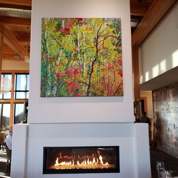 TEN 3 - Dining room fireplace - New American Near Me - Albuquerque, New Mexico