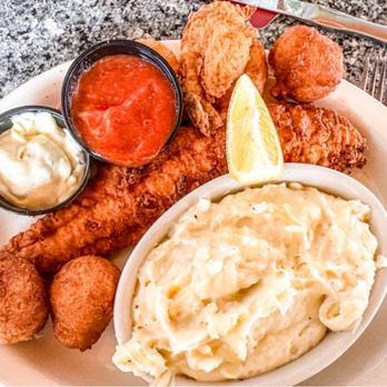 The Boundary House Restaurant - Boundary Combo (flounder & shrimp) - American Near Me - Calabash, North Carolina The Boundary House Restaurant - Boundary Combo (flounder & shrimp) - American Near Me - Calabash, North Carolina