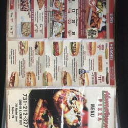 Hometown Pizza - Front side of Menu
