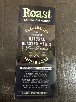Menu photo 4 Roast Sandwich House Hicksville, NY Menu photo 4 Roast Sandwich House Hicksville, NY