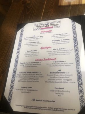 Menu photo 8 Mexican Mom Spring, TX