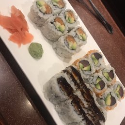 Alaska roll, tuna & avocado, sweet potato roll Alaska roll, tuna & avocado, sweet potato roll