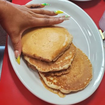 The Corner Cafe - These are the "Baby Cakes". Imagine how big the full size cakes! - Breakfast & Brunch Near Me - Visalia, California The Corner Cafe - These are the "Baby Cakes". Imagine how big the full size cakes! - Breakfast & Brunch Near Me - Visalia, California