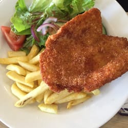 Cafe Acqua - Chicken schnitzel $13.90 lunch menu