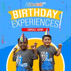 Idea Lab Kids - Aliana - Explore our unique birthday themes and make your child's milestone memorable with us.
** One Party at a time
** Bring your own food