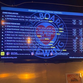 Seaboard Brewing, Tap Room & Wine Bar - Board with "visiting" brewers beers - Wine Bars Near Me - Matthews, North Carolina Seaboard Brewing, Tap Room & Wine Bar - Board with "visiting" brewers beers - Wine Bars Near Me - Matthews, North Carolina