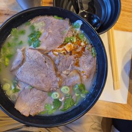 Lanzhou beef noodle soup. Lanzhou beef noodle soup.