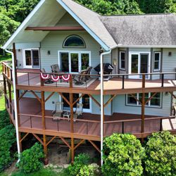 Pro Property Services - We installed 2 levels of Trex and Gorgeous metal handrails