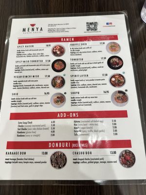Menu photo 1 Menya Ramen House Metuchen, NJ Menu photo 1 Menya Ramen House Metuchen, NJ