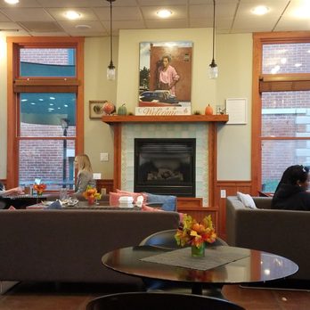Tea's Me Cafe - Seating area in front of fireplace - Coffee & Tea Near Me - Indianapolis, Indiana