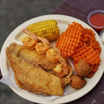 Crawfish Shack Seafood - Meal deal #4, talapia and fried shrimp. - Seafood Near Me - Atlanta, Georgia