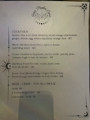 Menu photo 2 Sister Mother Crone San Francisco, CA Menu photo 2 Sister Mother Crone San Francisco, CA