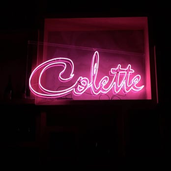 Colette - a neon sign in the dark - Lounges Near Me - New York, New York Colette - a neon sign in the dark - Lounges Near Me - New York, New York
