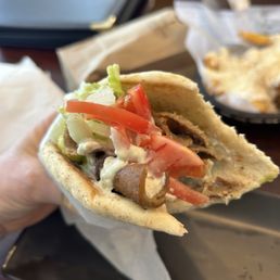 Gyro with really fresh veg.