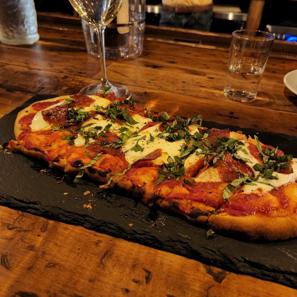 Taste Wine Room - The red pizza with pepperoni - Wine Bars Near Me - Augusta, Georgia