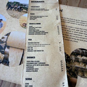 HiroNori Craft Ramen - Menu - Ramen Near Me - Tustin, California