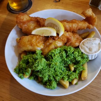 Cloisters Bar - Fish and Chips with mashed peas - Pubs Near Me - Edinburgh, EDH Cloisters Bar - Fish and Chips with mashed peas - Pubs Near Me - Edinburgh, EDH