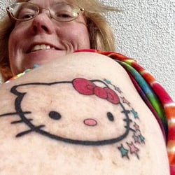 Black Cat Tattoo - Results!  My first ink at age 48