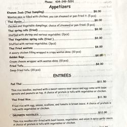 Thai Fresh - Menu page 2 of 2