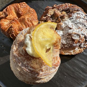 Portside Bakery - Yuzu Custard Puffin, kouign aman and bostock (I believe blood orange almond chocolate). - Bakeries Near Me - San Francisco, California Portside Bakery - Yuzu Custard Puffin, kouign aman and bostock (I believe blood orange almond chocolate). - Bakeries Near Me - San Francisco, California