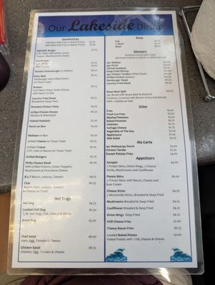 Menu photo 1 Our Lakeside Diner Buckeye Lake, OH