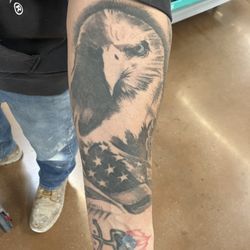 ShadexTattoos - Healed eagle on my buddy, this is about a year old