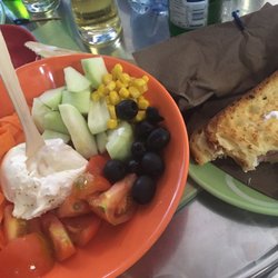 Central Bar - Post to Central 1 (Veggie & burata plate) & Rustica sandwich (speck & Brie on Altamura bread)