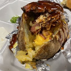 R & J Smokin - Meat stuffed potato