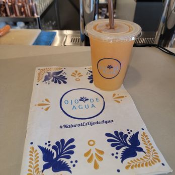 Ojo de Agua - Mango, pineapple, passion fruit, and apple juice - Juice Bars & Smoothies Near Me - Houston, Texas Ojo de Agua - Mango, pineapple, passion fruit, and apple juice - Juice Bars & Smoothies Near Me - Houston, Texas