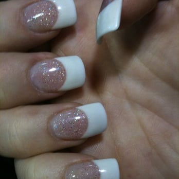 Top Nails & Hair - Glitter Pink & White Acrylics by Lee - Nail Salons Near Me - Dana Point, California Top Nails & Hair - Glitter Pink & White Acrylics by Lee - Nail Salons Near Me - Dana Point, California