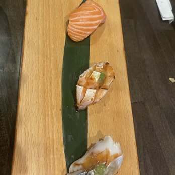 Hashi Gawa - TOP TO BOTTOM: Salmon, Norwegian Salmon, Mackerel. - Japanese Near Me - Alameda, California Hashi Gawa - TOP TO BOTTOM: Salmon, Norwegian Salmon, Mackerel. - Japanese Near Me - Alameda, California