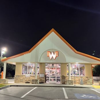 Whataburger - the front of a fast food restaurant at night - Fast Food Near Me - Laredo, Texas