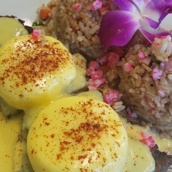Guieb Cafe - short rib benny with fried rice - New American Near Me - Honolulu, Hawaii Guieb Cafe - short rib benny with fried rice - New American Near Me - Honolulu, Hawaii