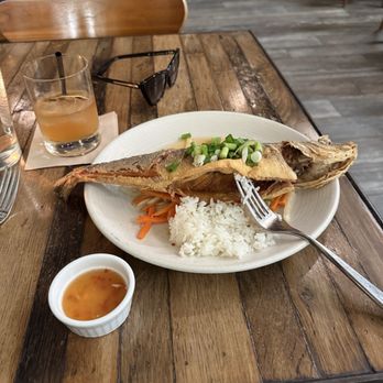 Nomad Eatery - CRISPY WHOLE BRANZINO... Delicious! - Mediterranean Near Me - El Segundo, California Nomad Eatery - CRISPY WHOLE BRANZINO... Delicious! - Mediterranean Near Me - El Segundo, California