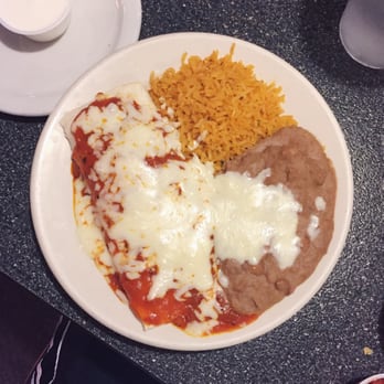 Bandido's Mexican Cafe - Lunch-sized burrito plate. Also comes with a serving of chips. Sour cream costs extra. - Mexican Near Me - Chapel Hill, North Carolina