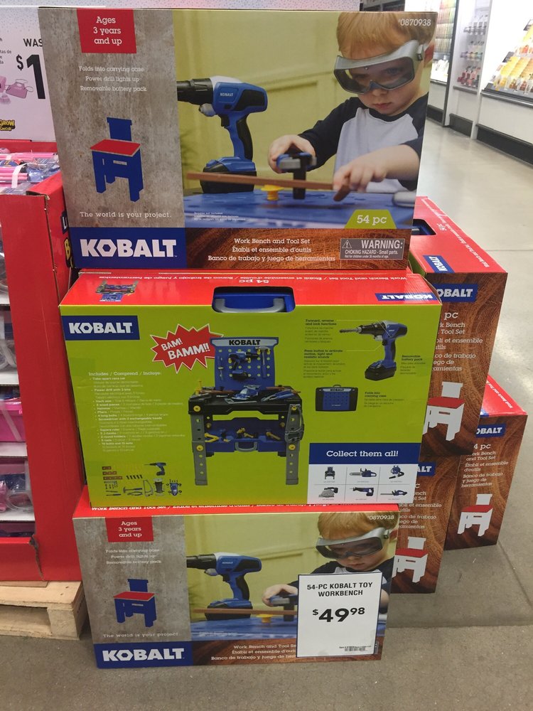 kobalt toy 54 pc workbench and tool set