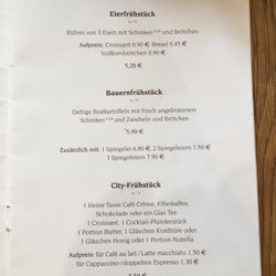 Cafe Chamäleon - Frühstückskarte