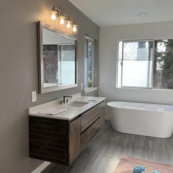 JV Construction - a modern bathroom with a freestanding tub - General Contractors Near Me - Sunnyvale, California JV Construction - a modern bathroom with a freestanding tub - General Contractors Near Me - Sunnyvale, California