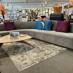 Contemporary Lifestyles Furniture - Made-to-order curved sectional