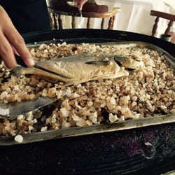 Restaurant La Red - Fish Pompano prepared in sea salt, nothing else. Very delicious!