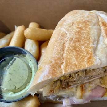 Hemingway’s Cuban Kitchen - Cuban sandwich with yucca fries - Cuban Near Me - Tampa, Florida