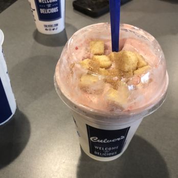 Culver's - Strawberry Cheesecake Concrete Mixer - Burgers Near Me - Savannah, Georgia
