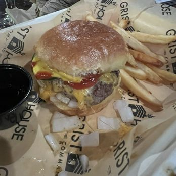 Grist House Command - Burger and shared fries - Brewpubs Near Me - Noblestown, Pennsylvania