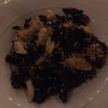 Tagliata - Squid ink pasta topped with crab - Italian Near Me - Baltimore, Maryland Tagliata - Squid ink pasta topped with crab - Italian Near Me - Baltimore, Maryland