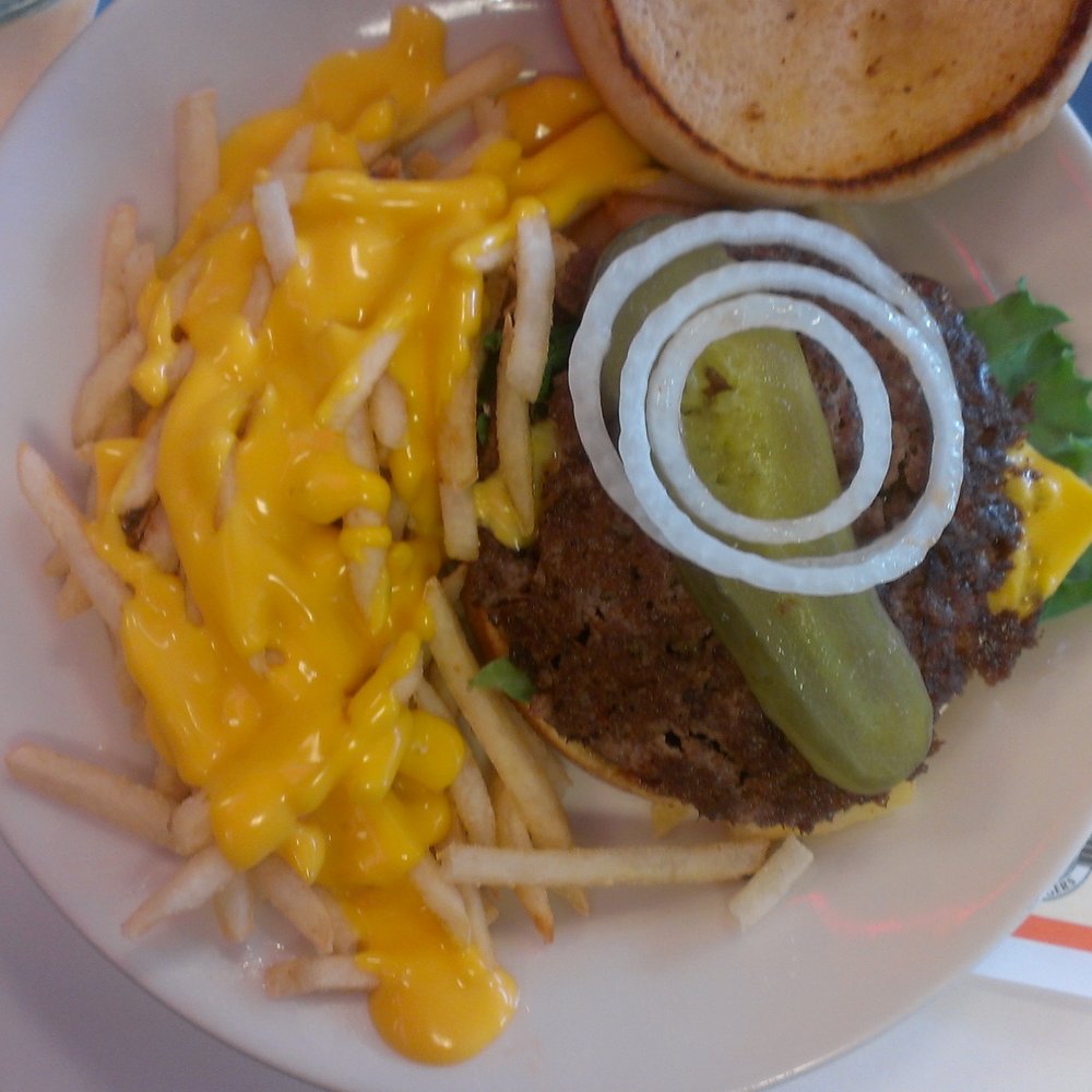 Steak ’n Shake - The Original Double n' Cheese with cheese fries - Burgers Near Me - Morrow, Georgia Steak ’n Shake - The Original Double n' Cheese with cheese fries - Burgers Near Me - Morrow, Georgia