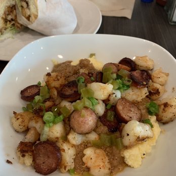 Heirloom Craft Kitchen - Po boy and shrimp and grits! Must order! - New American Near Me - Indio, California Heirloom Craft Kitchen - Po boy and shrimp and grits! Must order! - New American Near Me - Indio, California