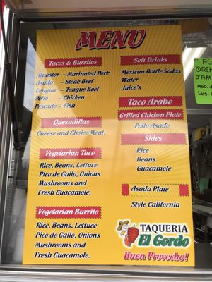 Menu photo 8 Taqueria El Gordo Aloha, OR