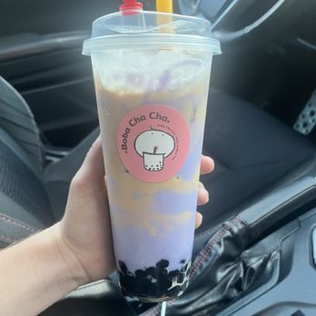 Boba Cha Cha - muddy taro milk tea with black boba - Bubble Tea Near Me - Maplewood, Missouri